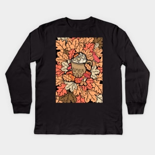 Pumpkin spice latte Kids Long Sleeve T-Shirt